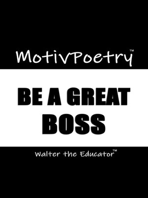 cover image of Be a Great Boss